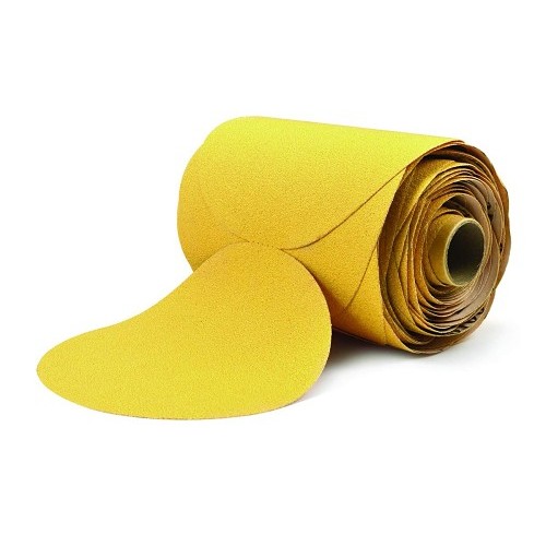 Disc Roll, 5 in Disc Dia, 120 Grit, Fine Grade, Aluminum Oxide Abrasive, Paper Backing